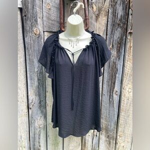 Breezy black blouse by Worthington,S,NWT